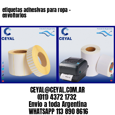 etiquetas adhesivas para ropa – envoltorios