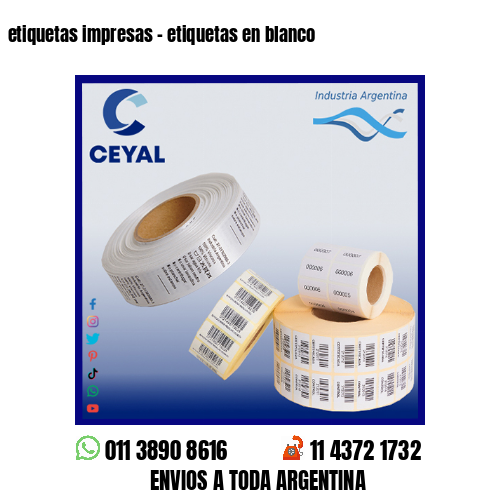 etiquetas impresas – etiquetas en blanco