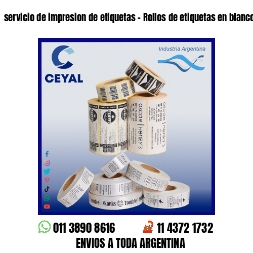 servicio de impresion de etiquetas – Rollos de etiquetas en blanco