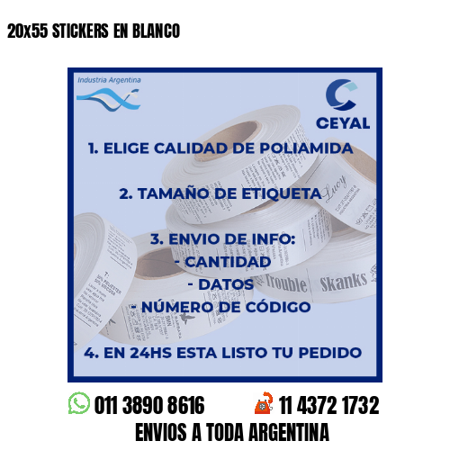 500 STICKERS EN BLANCO