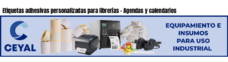 Etiquetas adhesivas personalizadas para librerías - Agendas y calendarios