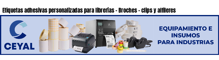 Etiquetas adhesivas personalizadas para librerías - Broches - clips y alfileres