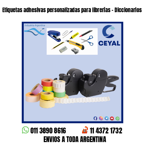 Etiquetas adhesivas personalizadas para librerías – Diccionarios