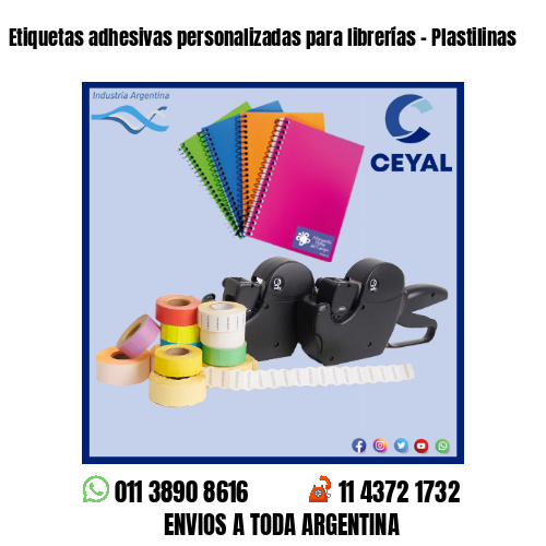 Etiquetas adhesivas personalizadas para librerías – Plastilinas