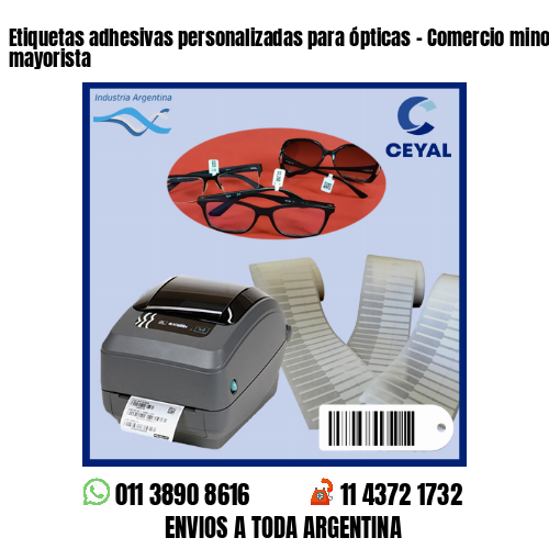 Etiquetas adhesivas personalizadas para ópticas – Comercio minorista y mayorista