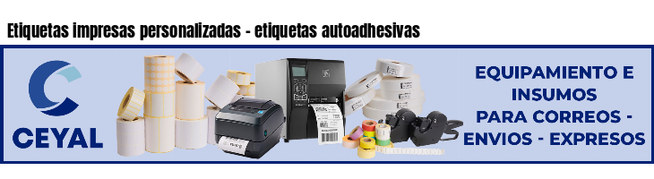 Etiquetas impresas personalizadas - etiquetas autoadhesivas