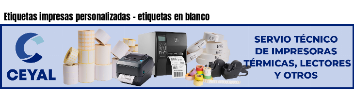 Etiquetas impresas personalizadas - etiquetas en blanco