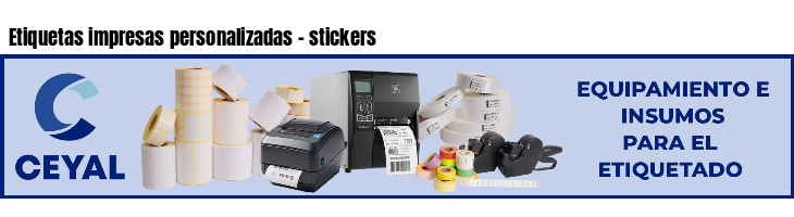Etiquetas impresas personalizadas - stickers