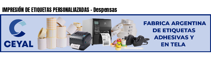 IMPRESIÓN DE ETIQUETAS PERSONALIAZADAS - Despensas