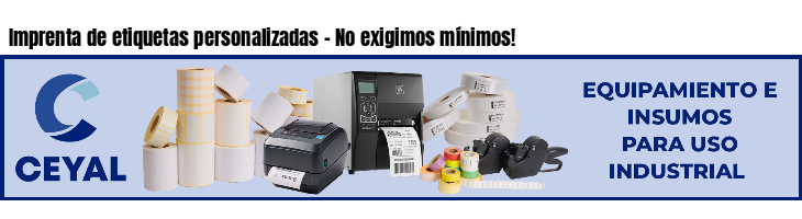 Imprenta de etiquetas personalizadas - No exigimos mínimos!