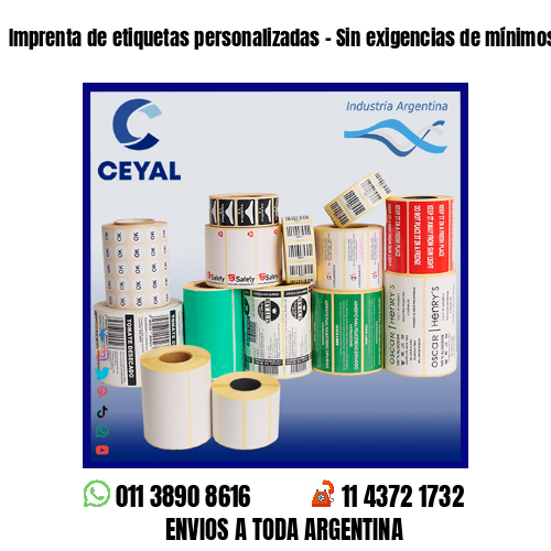 Imprenta de etiquetas personalizadas – Sin exigencias de mínimos!
