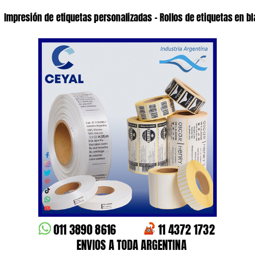 Impresión de etiquetas personalizadas – Rollos de etiquetas en blanco