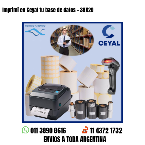 Imprimí en Ceyal tu base de datos – 38X20