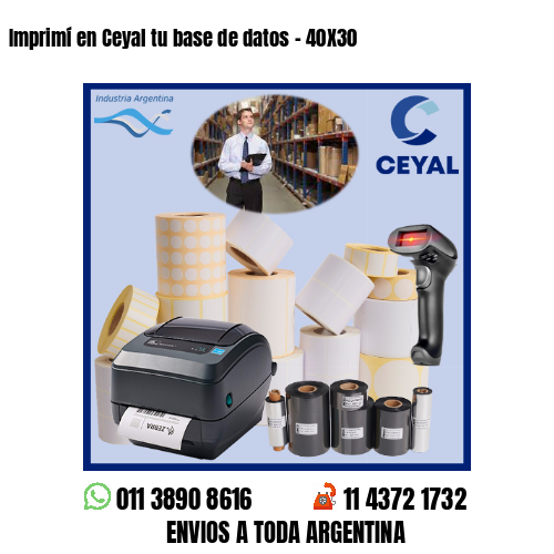 Imprimí en Ceyal tu base de datos – 40X30
