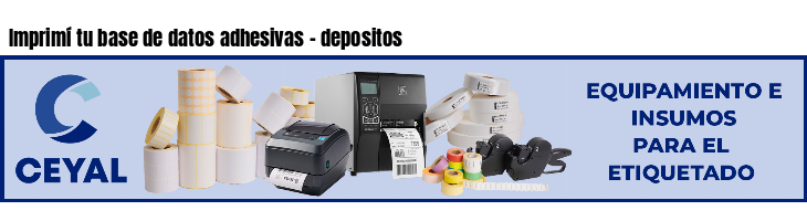Imprimí tu base de datos adhesivas - depositos