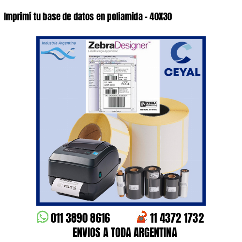 Imprimí tu base de datos en poliamida – 40X30