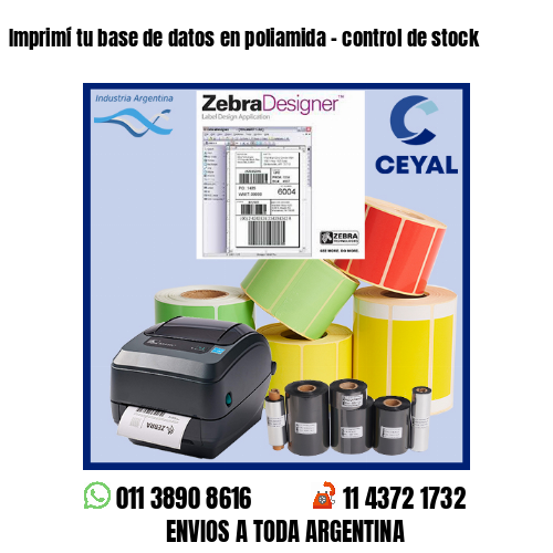 Imprimí tu base de datos en poliamida – control de stock