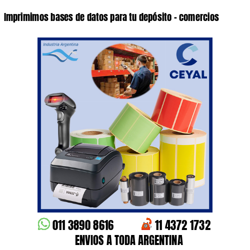 Imprimimos bases de datos para tu depósito – comercios