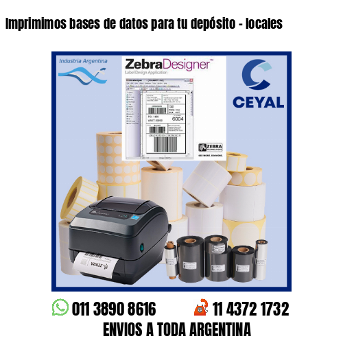 Imprimimos bases de datos para tu depósito – locales
