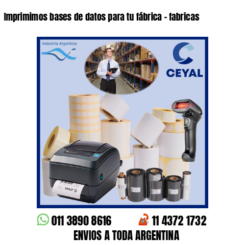 Imprimimos bases de datos para tu fábrica – fabricas