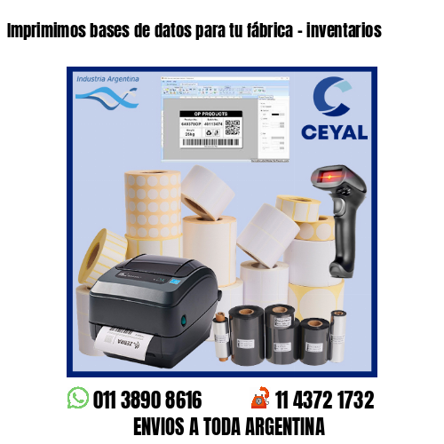 Imprimimos bases de datos para tu fábrica – inventarios