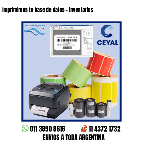 Imprimimos tu base de datos – inventarios