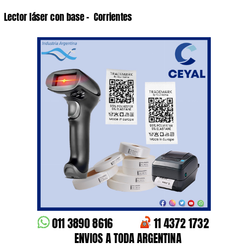 Lector láser con base –  Corrientes