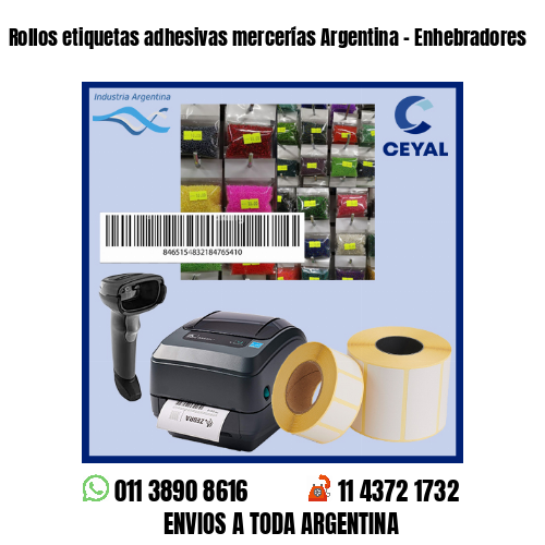 Rollos etiquetas adhesivas mercerías Argentina – Enhebradores