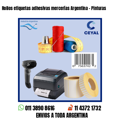 Rollos etiquetas adhesivas mercerías Argentina – Pinturas