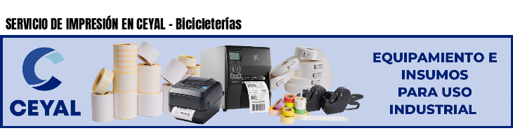 SERVICIO DE IMPRESIÓN EN CEYAL - Bicicleterías