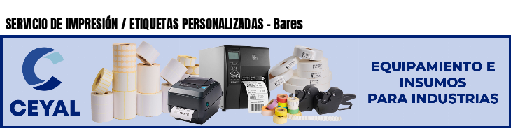 SERVICIO DE IMPRESIÓN / ETIQUETAS PERSONALIZADAS - Bares