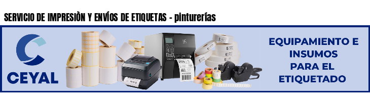 SERVICIO DE IMPRESIÒN Y ENVÍOS DE ETIQUETAS - pinturerías