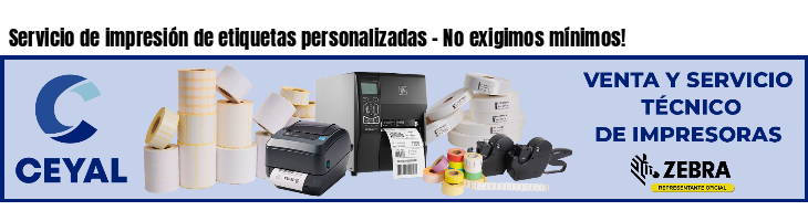 Servicio de impresión de etiquetas personalizadas - No exigimos mínimos!