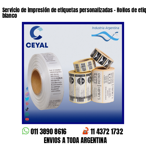Servicio de impresión de etiquetas personalizadas – Rollos de etiquetas en blanco