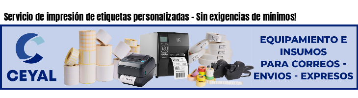 Servicio de impresión de etiquetas personalizadas - Sin exigencias de mínimos!