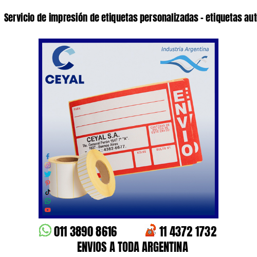 Servicio de impresión de etiquetas personalizadas – etiquetas autoadhesivas