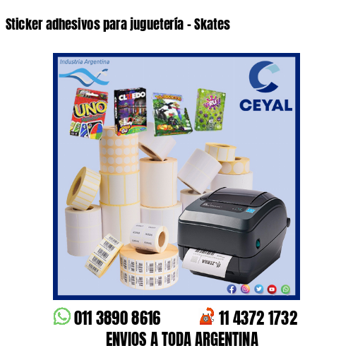 Sticker adhesivos para juguetería – Skates