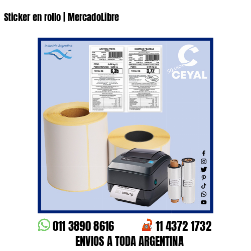 Sticker en rollo | MercadoLibre