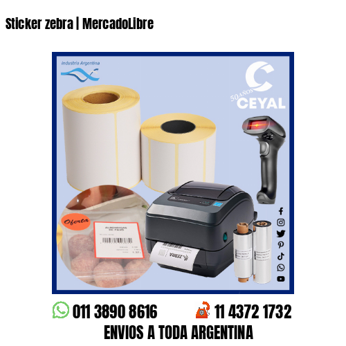Sticker zebra | MercadoLibre