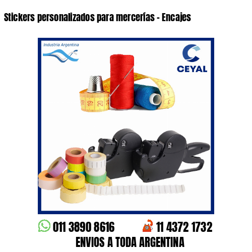 Stickers personalizados para mercerías – Encajes