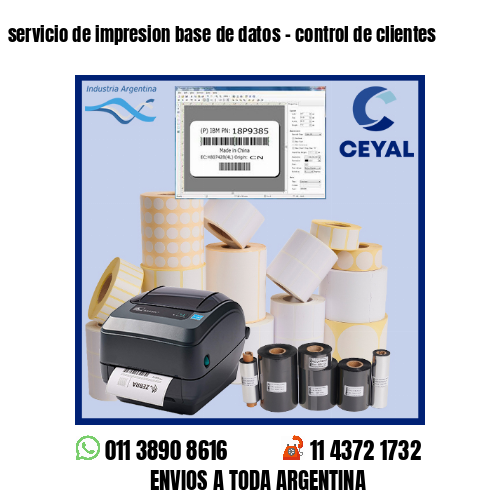 servicio de impresion base de datos – control de clientes