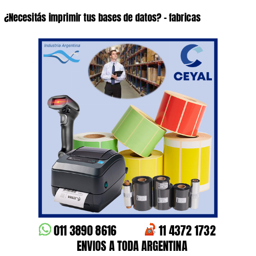 ¿Necesitás imprimir tus bases de datos? – fabricas