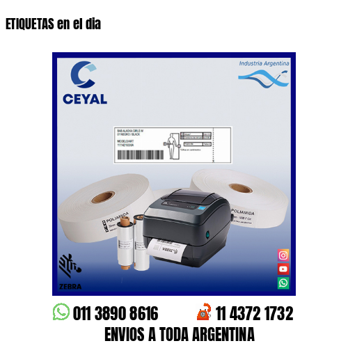 ETIQUETAS en el dia