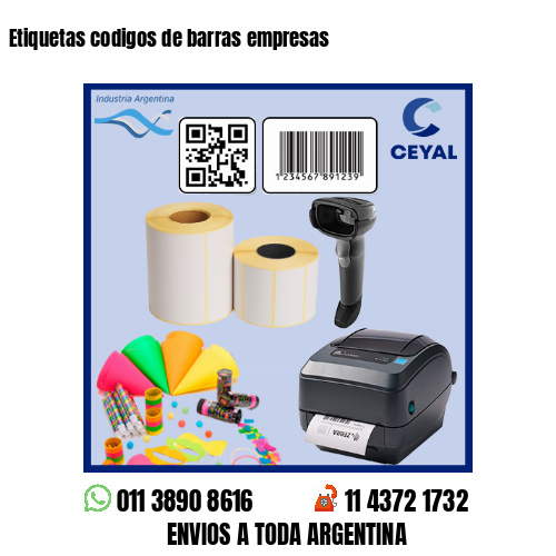 Etiquetas codigos de barras empresas