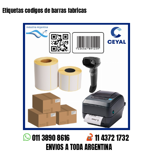 Etiquetas codigos de barras fabricas