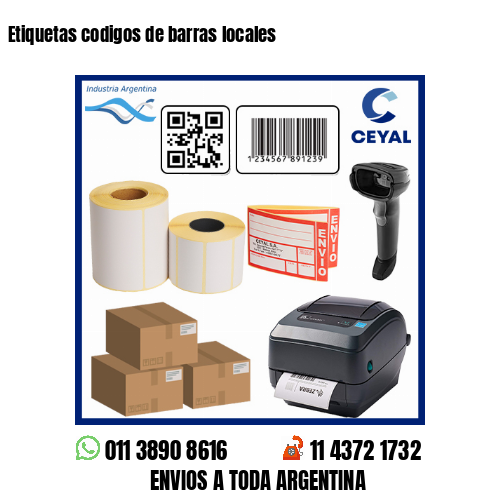 Etiquetas codigos de barras locales
