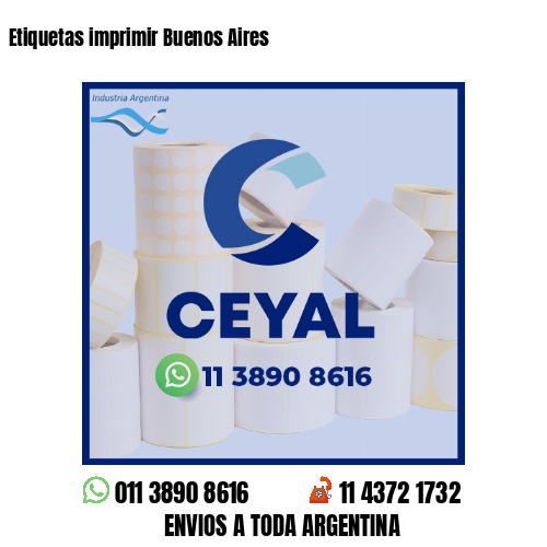 Etiquetas imprimir Buenos Aires