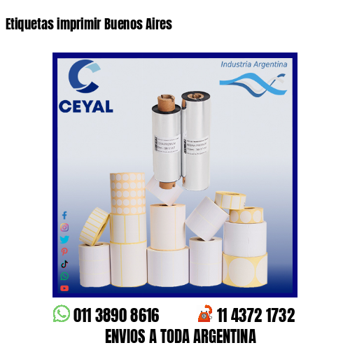 Etiquetas imprimir Buenos Aires