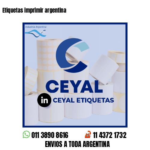 Etiquetas imprimir argentina