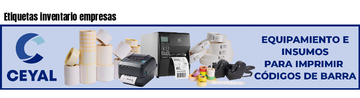 Etiquetas inventario empresas 